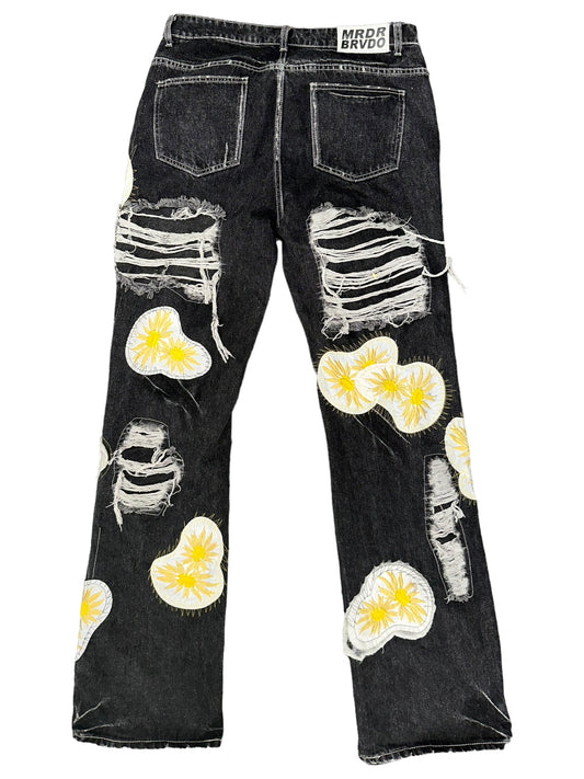 Who Decides War Daisy Patch Jean Black Size 34