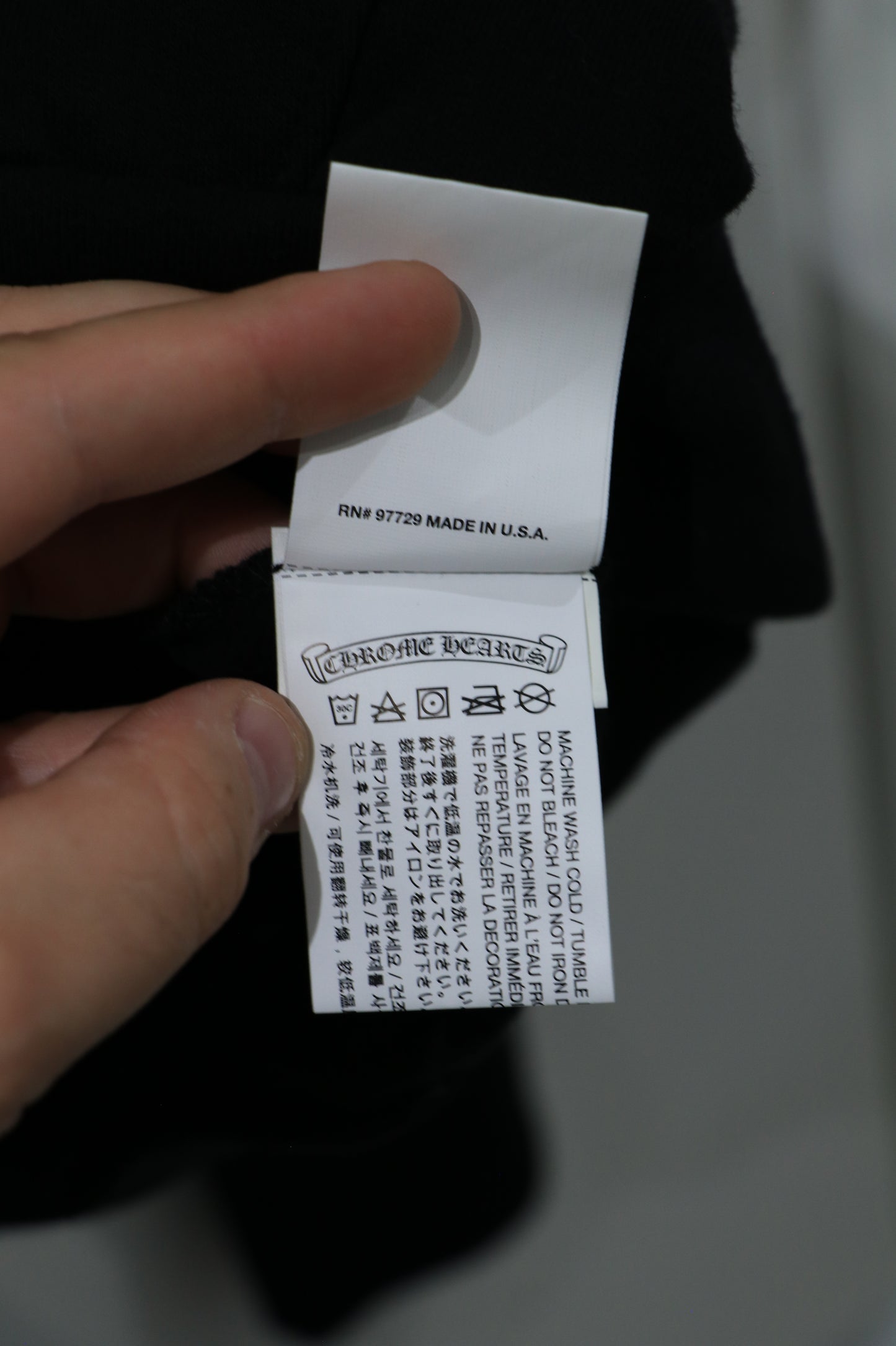 Chrome Hearts Black Scroll Logo Pullover Hoodie Size L | AVNTGRDNY NYC