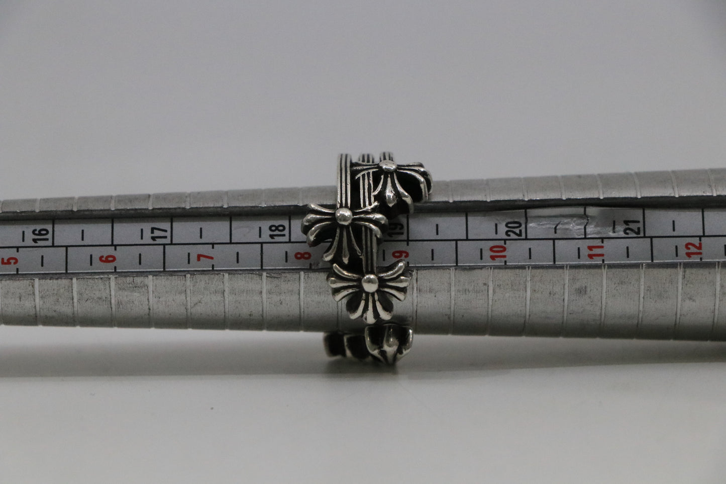 Chrome Hearts Triple Cross Ring Size 8.5