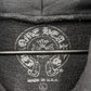 Chrome Hearts Signed Friends and Family Hoodie with Leather Patches and Silver Hardware Size L