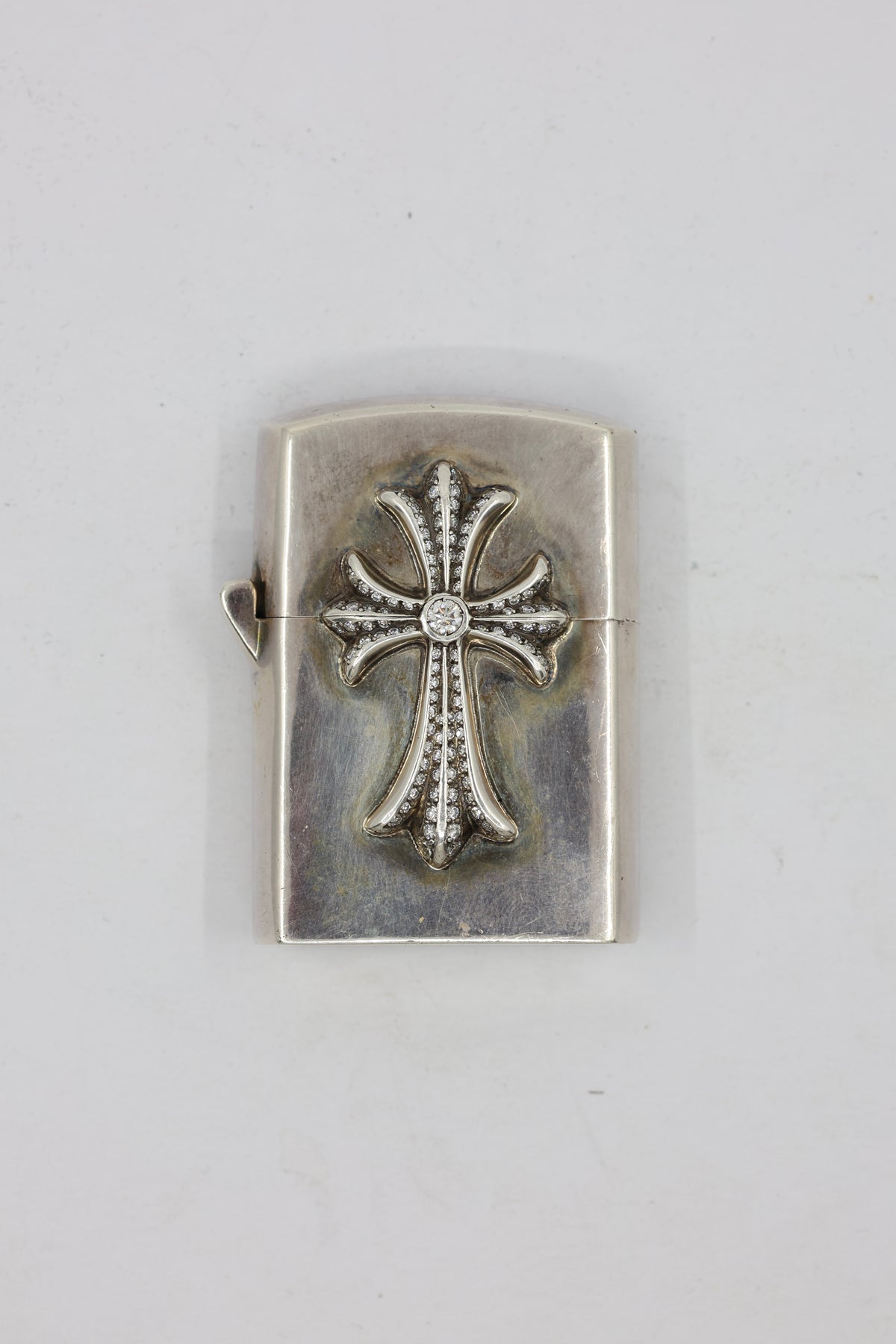 Chrome Hearts Cross Lighter with Natural Pavé Diamonds Aftermarket Set | AVNTGRDNY NYC