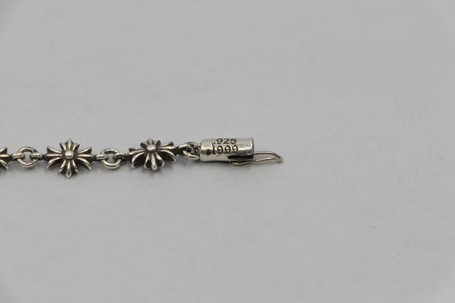 Chrome Hearts Tiny E Bracelet 12 Links Sterling Silver | AVNTGRDNY NYC