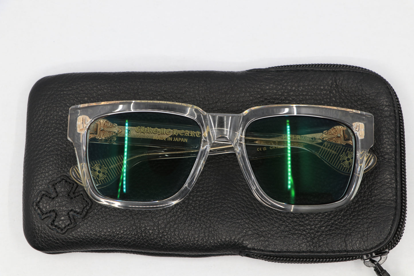 Chrome Hearts Box Officer Sunglasses Crystal| AVNTGRDNY NYC