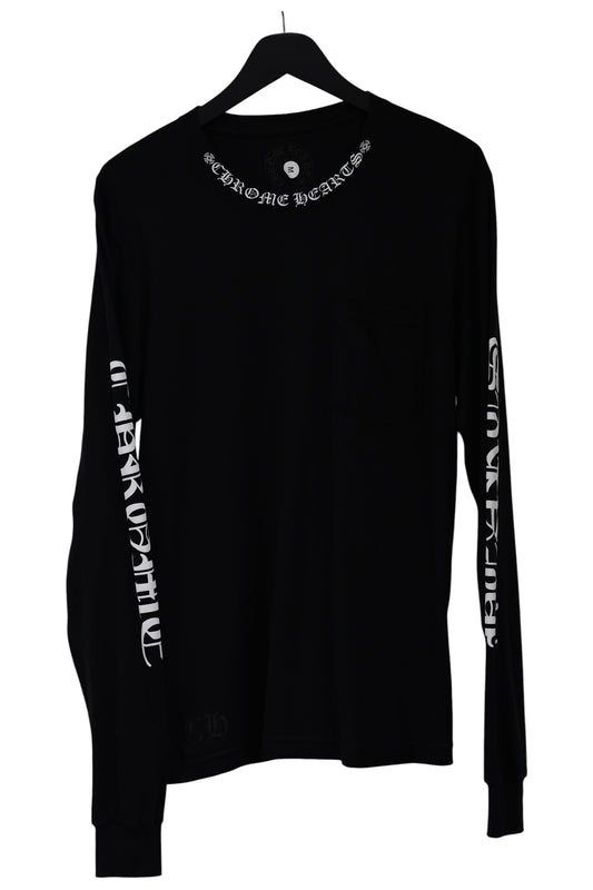 Chrome Hearts Neck Logo Long Sleeve T-Shirt Black Size M| AVNTGRDNY NYC