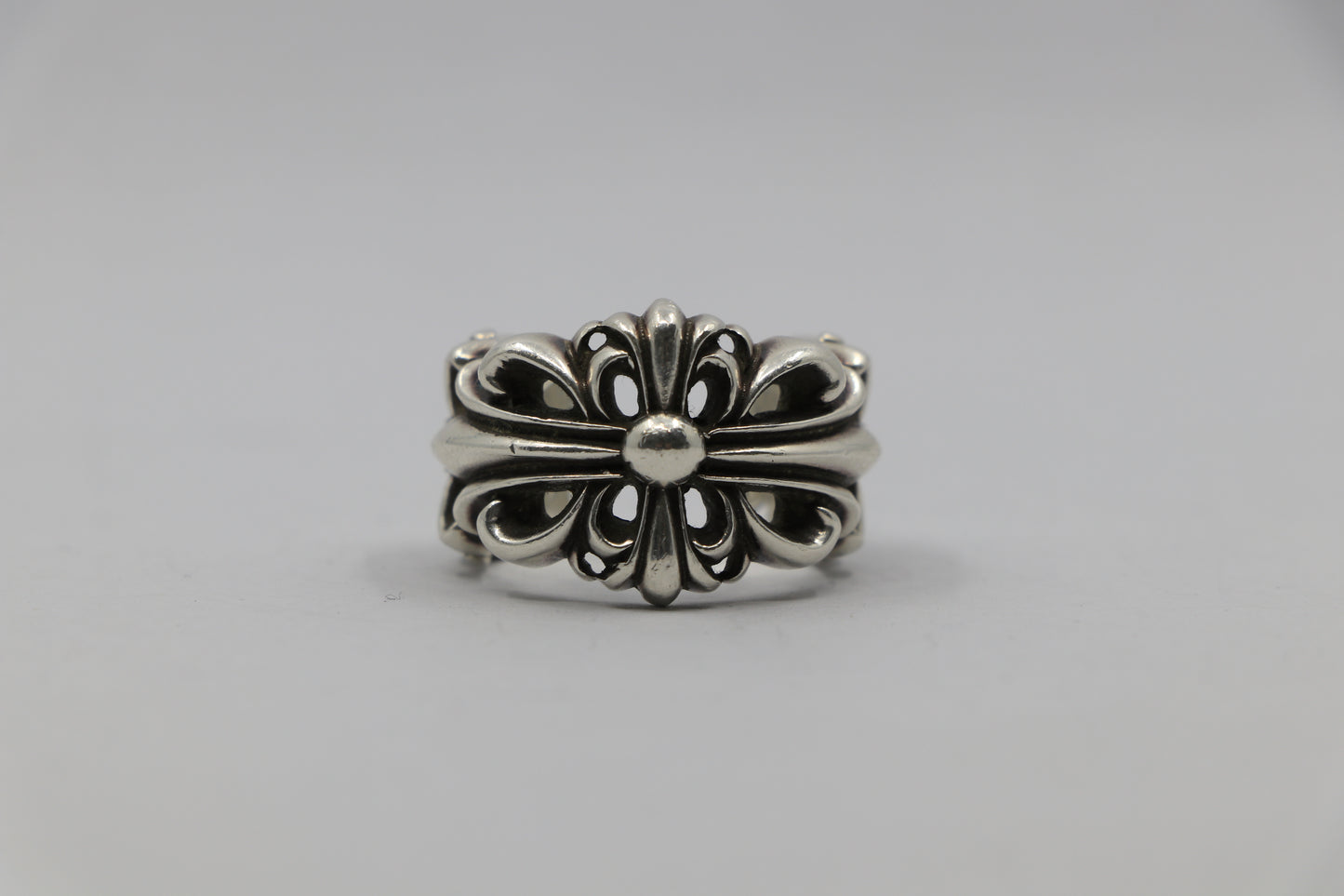 Chrome Hearts Double Floral Ring Size 10.5 Silver | AVNTGRDNY NYC