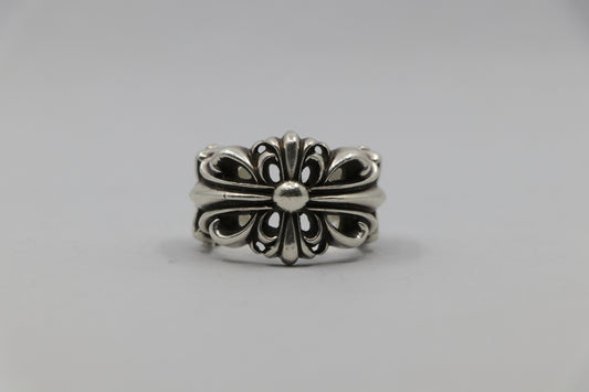 Chrome Hearts Double Floral Ring Size 10.5 Silver | AVNTGRDNY NYC