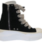 Rick Owens Black Jumbo Lace Abstract Sneaker Size 46