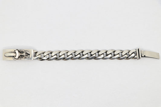Chrome Hearts Dagger ID Bracelet Classic Link 12 Links .925 Sterling Silver – Pre-Owned | AVNTGRDNY NYC