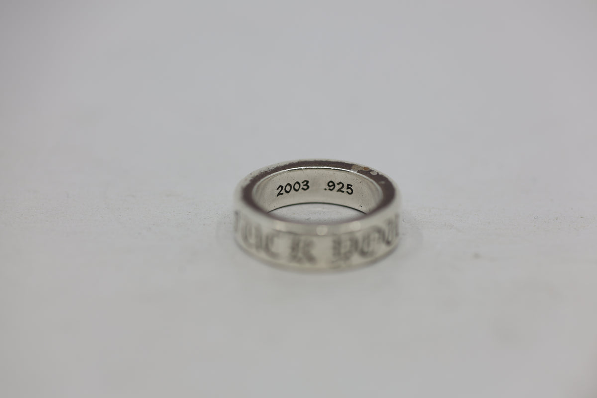 Chrome Hearts Fuck You 6MM Spacer Ring Size 6 | AVNTGRDNY NYC