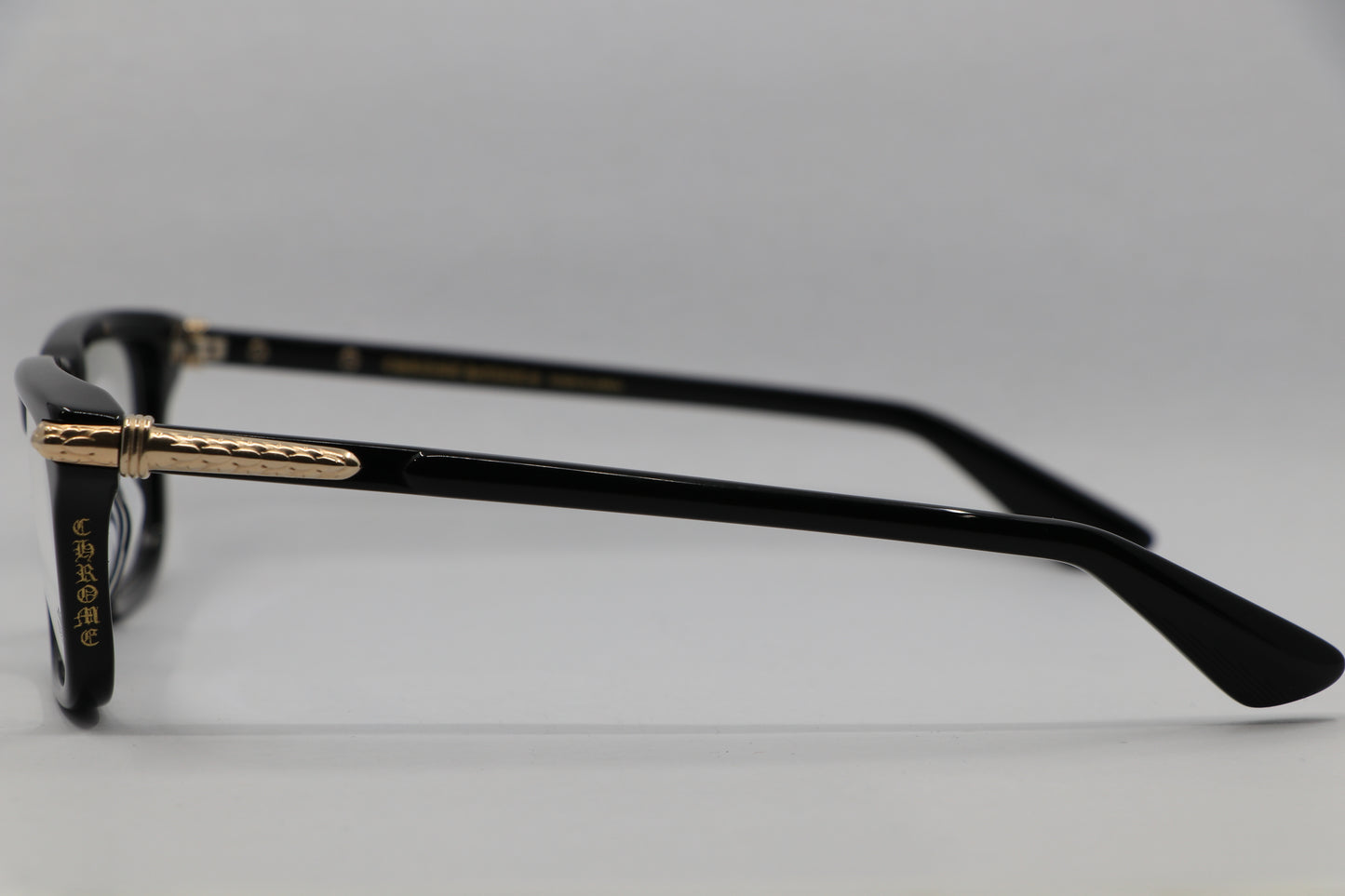Chrome Hearts Little Dinger Glasses Gloss Black 18K Gold Plated Hardware New | AVNTGRDNY NYC