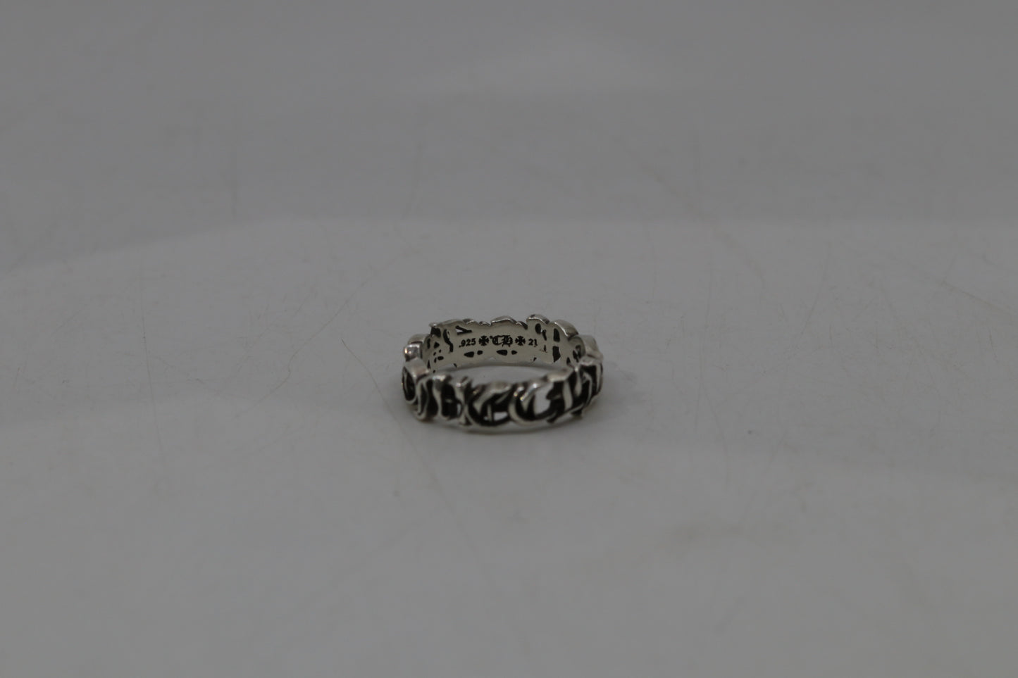 Chrome Hearts Spellout Ring “Chrome” Size 12