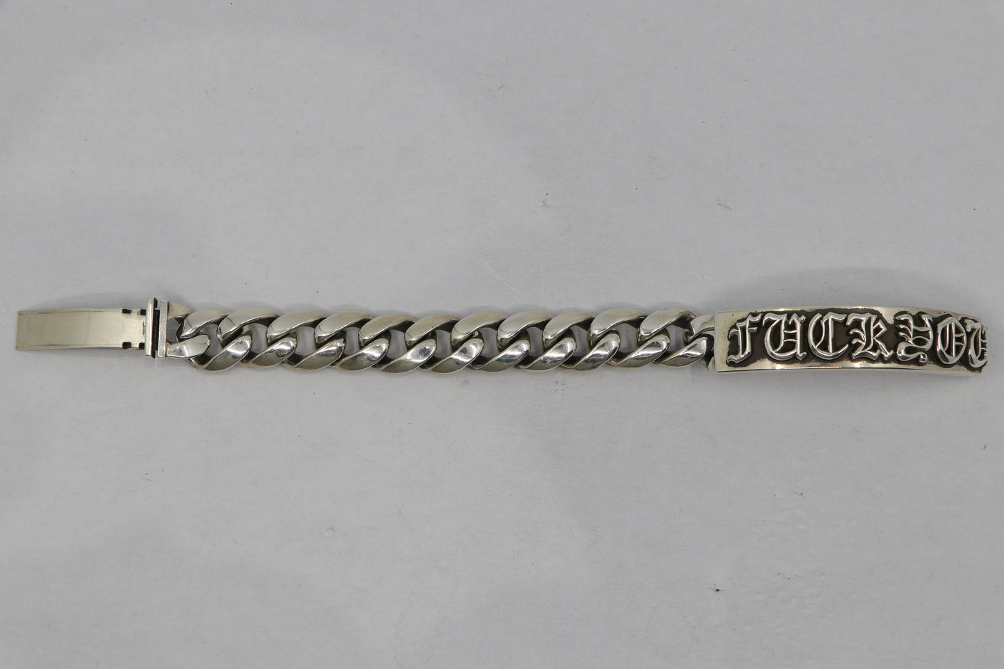 Chrome Hearts Fuck You Classic Link ID Bracelet 11 Links | AVNTGRDNY NYC