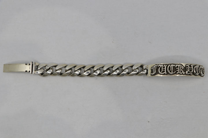 Chrome Hearts Fuck You Classic Link ID Bracelet 11 Links | AVNTGRDNY NYC