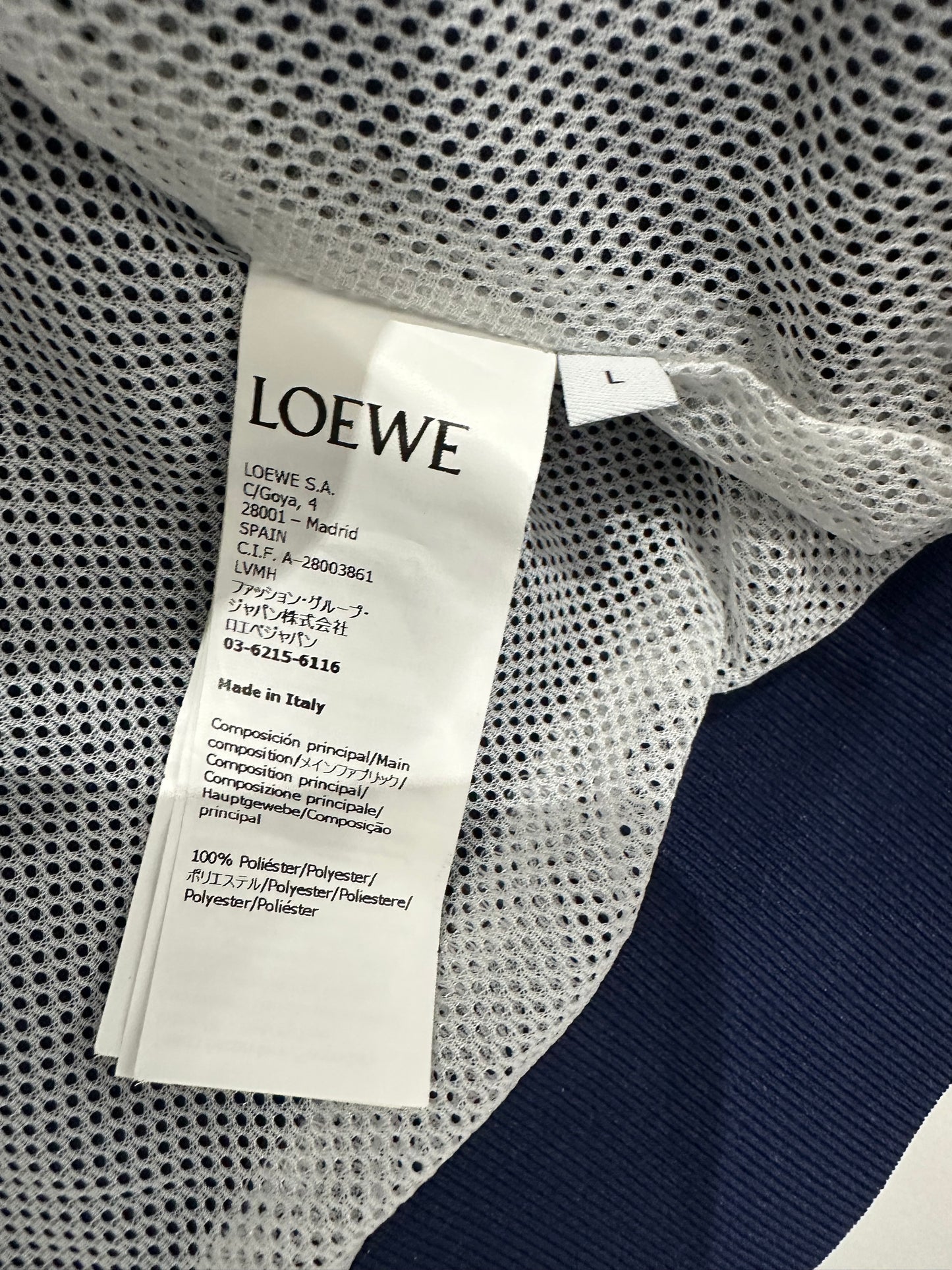 Loewe Anagram Zip Up Track Jacket Size L