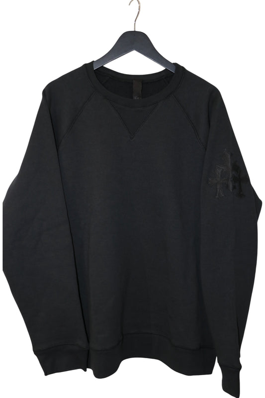 Chrome Hearts Paper Jam Crewneck Black Size XL Leather Patch Sleeve | AVNTGRDNY NYC
