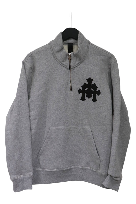 Chrome Hearts Paper Jam Quarter Zip Grey Size Small| AVNTGRDNY NYC