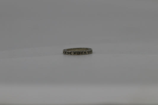 Chrome Hearts 3MM “NYC Fuck You” Spacer Ring Size 10.5