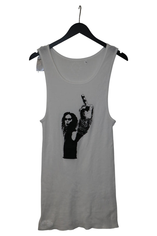Chrome Hearts Richard Stark Middle Finger Tank Top White Size L Cotton | AVNTGRDNY NYC