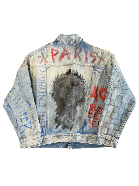 Balenciaga Paris Denim Jacket Size 36