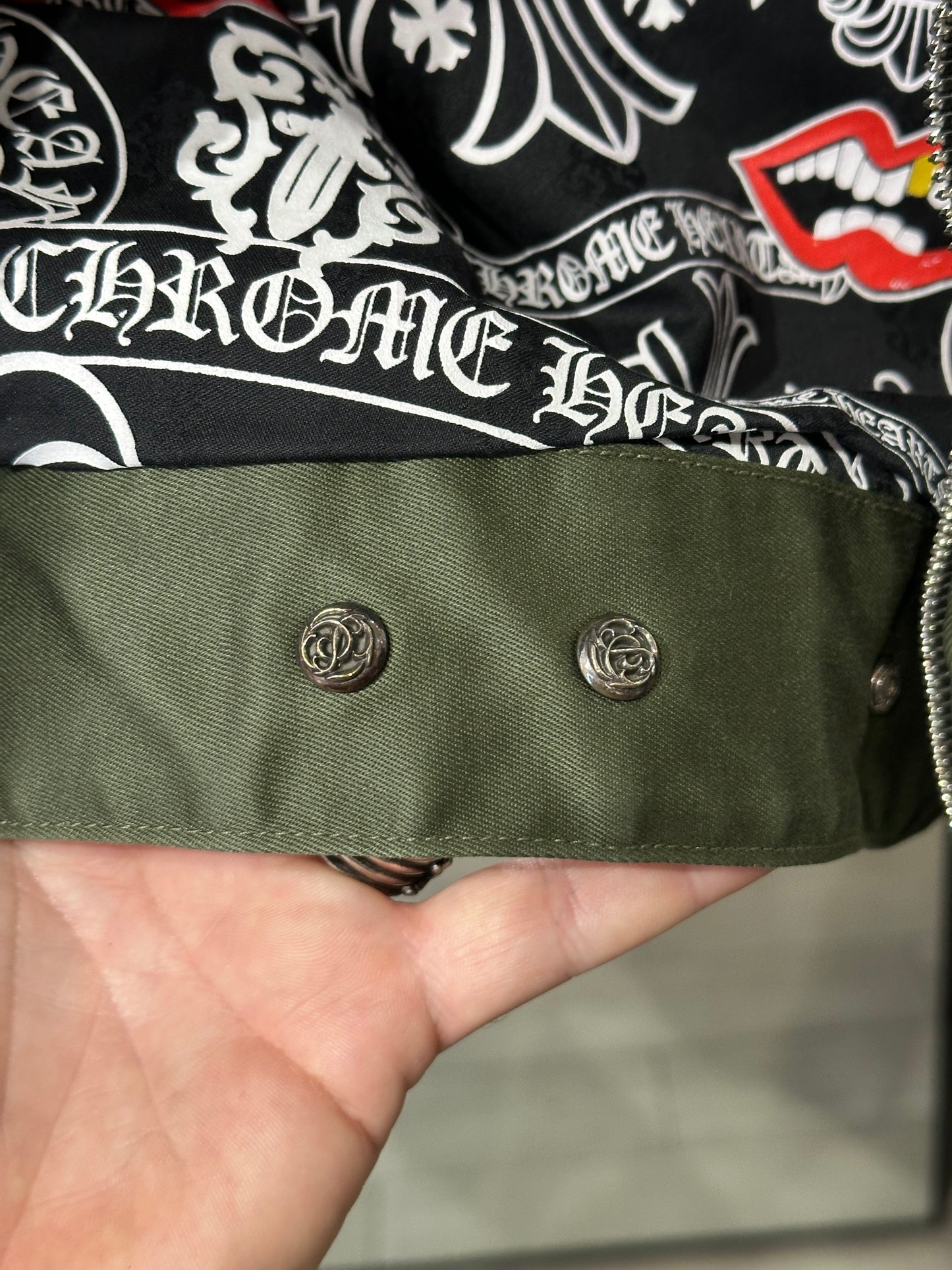 Chrome Hearts x Matty Boy “Smile You’re on Camera” Olive Jacket Size S