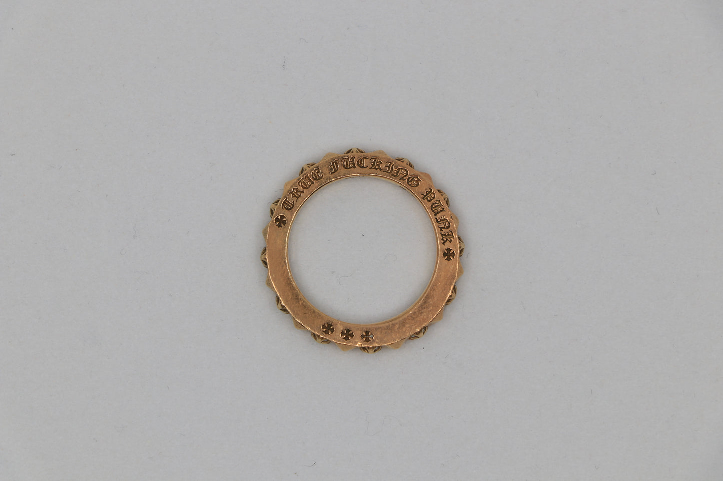 Chrome Hearts True Fucking Punk Ring 22K Gold Size 8.5 | AVNTGRDNY NYC