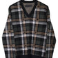 Chrome Hearts Cashmere Blend Plaid V-Neck Sweater Size M New | AVNTGRDNY NYC