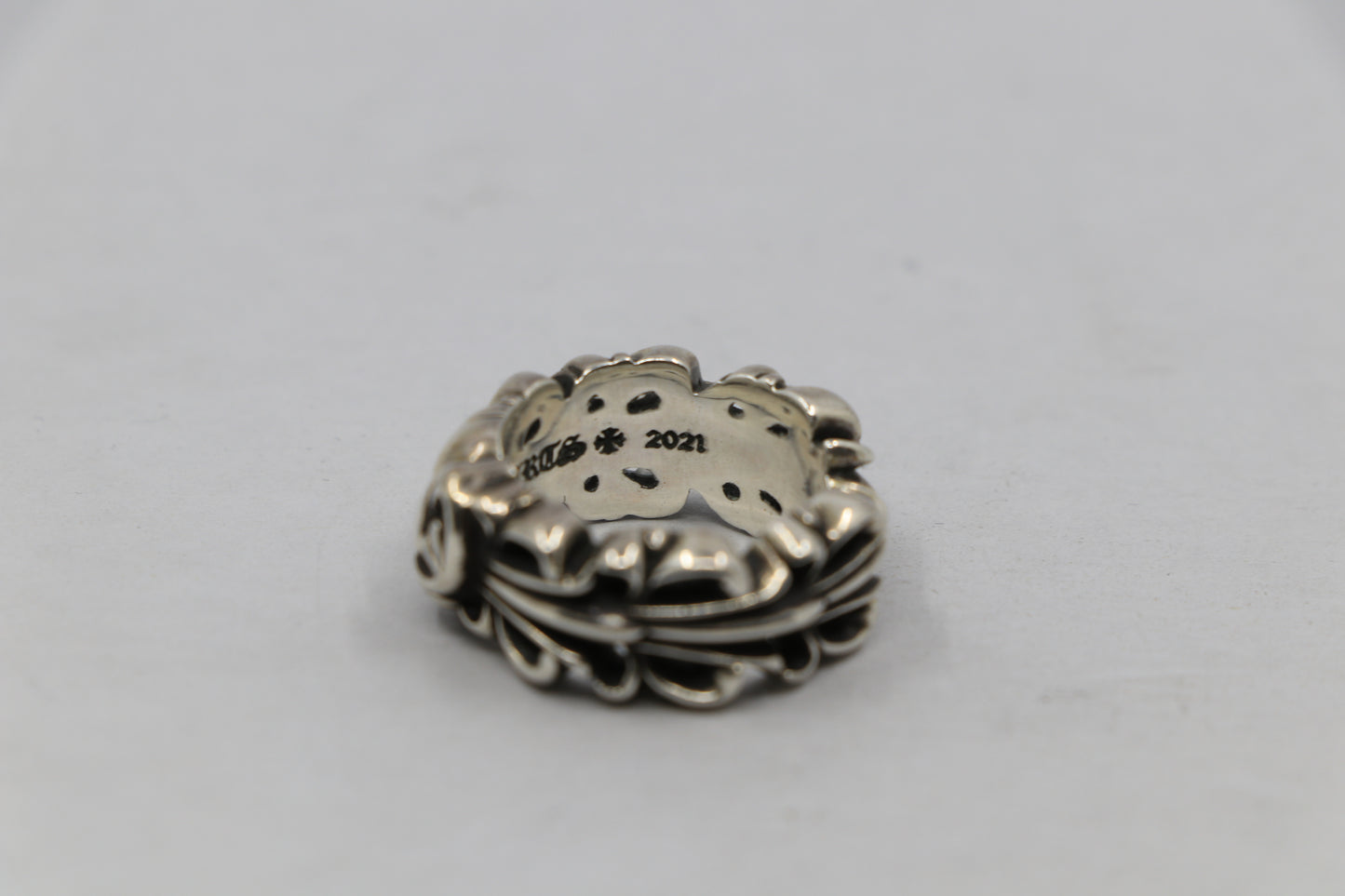 Chrome Hearts Floral Heart Ring Size 8 Excellent Condition | AVNTGRDNY NYC