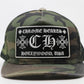 Chrome Hearts Camo Hollywood Trucker Hat