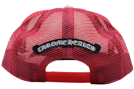 Chrome Hearts King Taco Trucker Hat White/Red