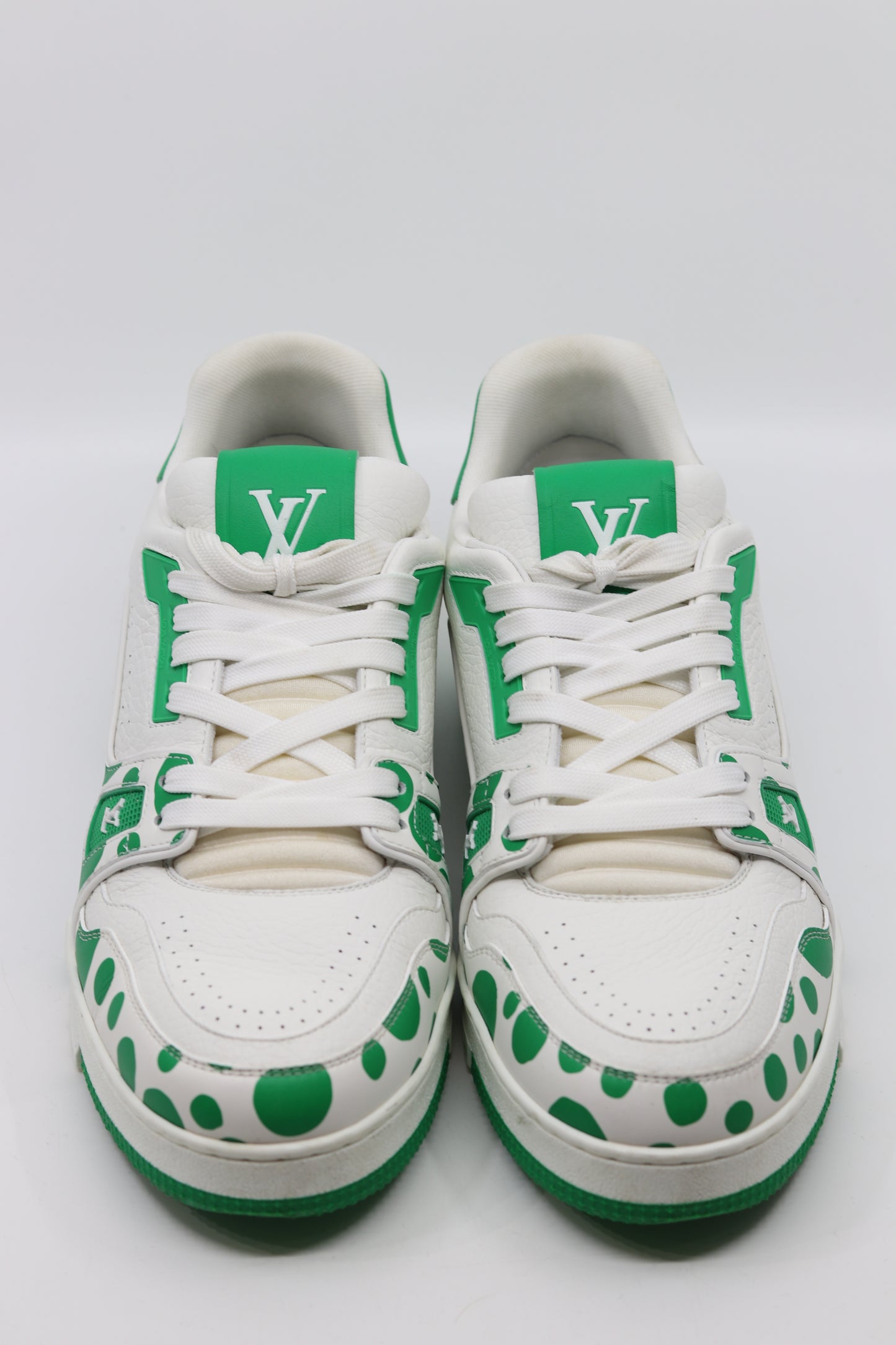 Yayoi Kusama x Louis Vuitton Trainer Line Sneaker Infinity Dots″Green″ Size LV8.5 (10M)