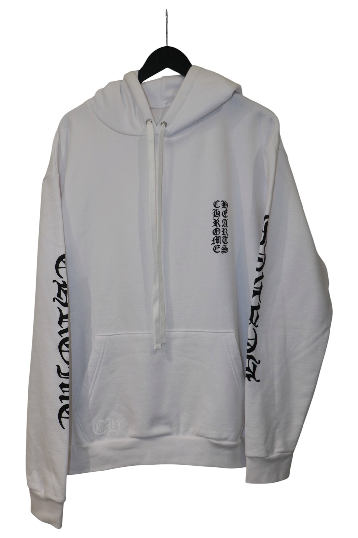 Chrome Hearts Scroll Logo Hoodie White & Black Size L New | AVNTGRDNY NYC