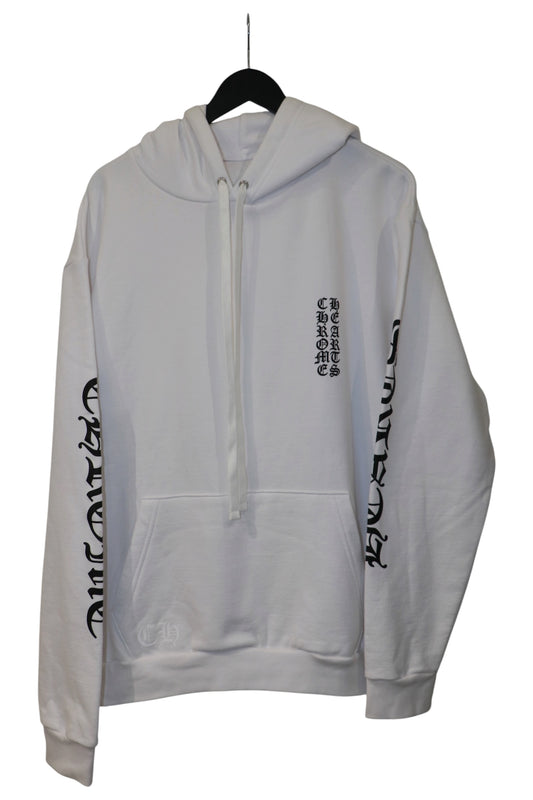 Chrome Hearts Scroll Logo Hoodie White & Black Size L New | AVNTGRDNY NYC