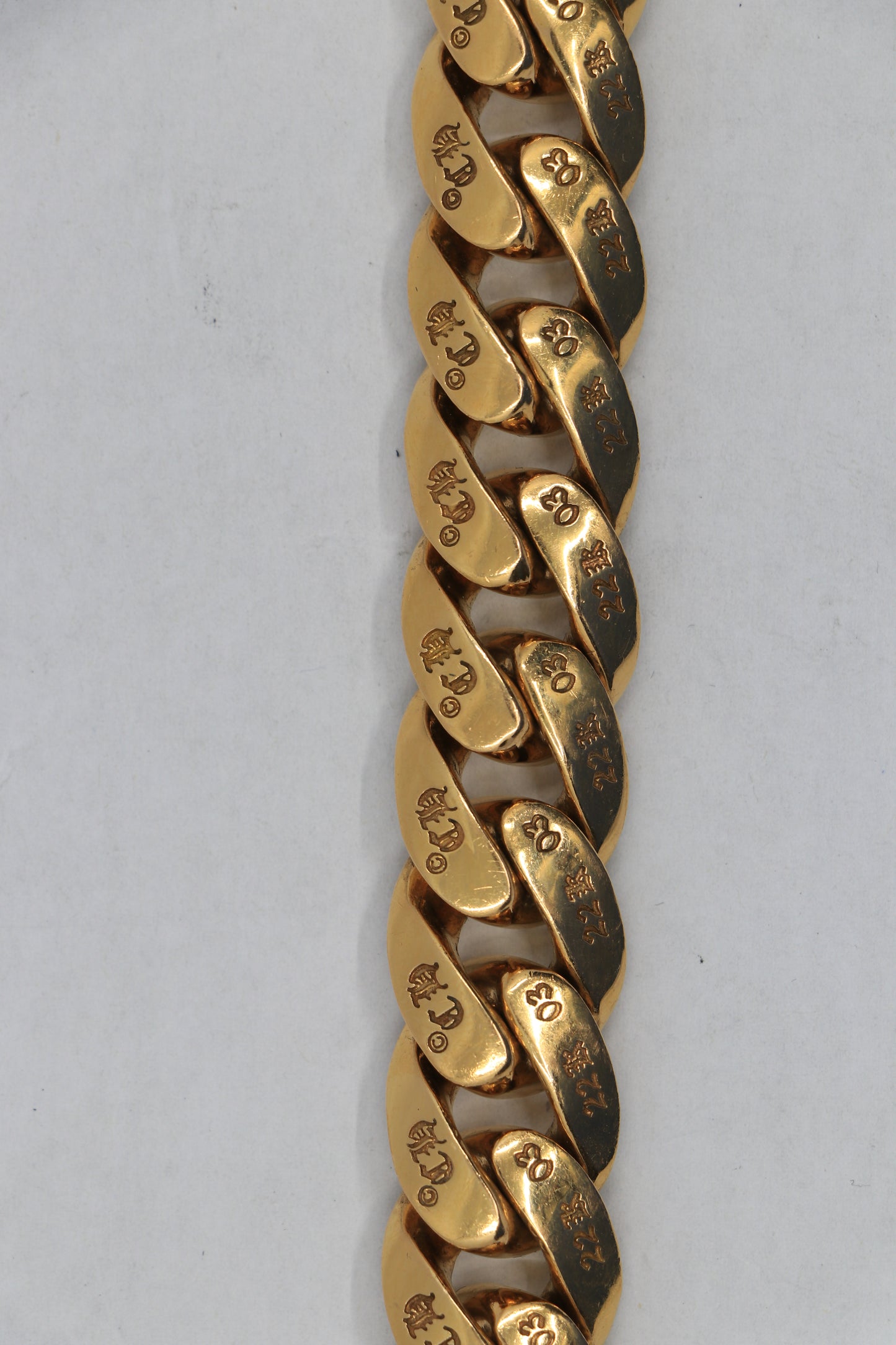 Chrome Hearts 22K Gold Cuban Link Bracelet with Pavé Diamonds | AVNTGRDNY NYC