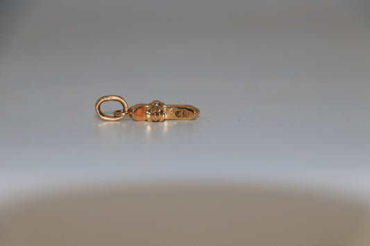 Chrome Hearts 22K Gold Pave Diamond Baby Fat Pendant