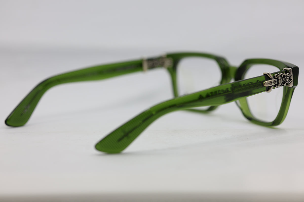 Chrome Hearts Vagillionaire Glasses Green New with Case & Cloth | AVNTGRDNY NYC
