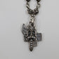 Chrome Hearts Cross Ball Chain with Multi Pendants Diamond Dagger, Cross, and Spade