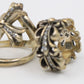 Chrome Hearts Silver Double Floral Ring with Pave Diamonds Size 9 | AVNTGRDNY NYC