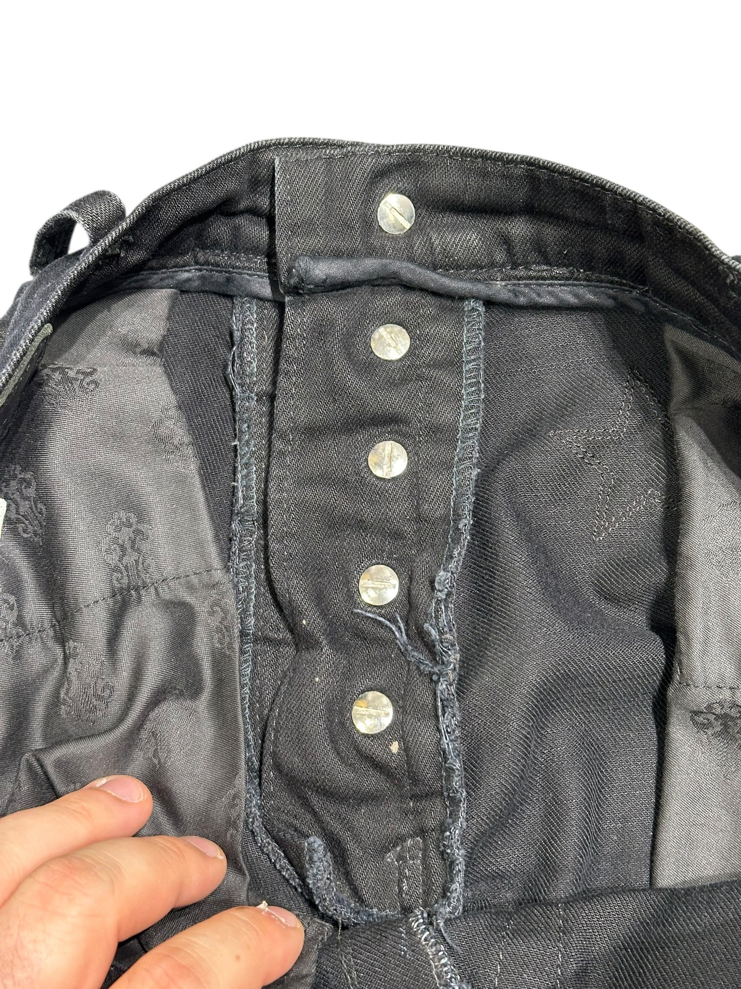 Chrome Hearts Fleur Knee Star Patch Jeans Size 33