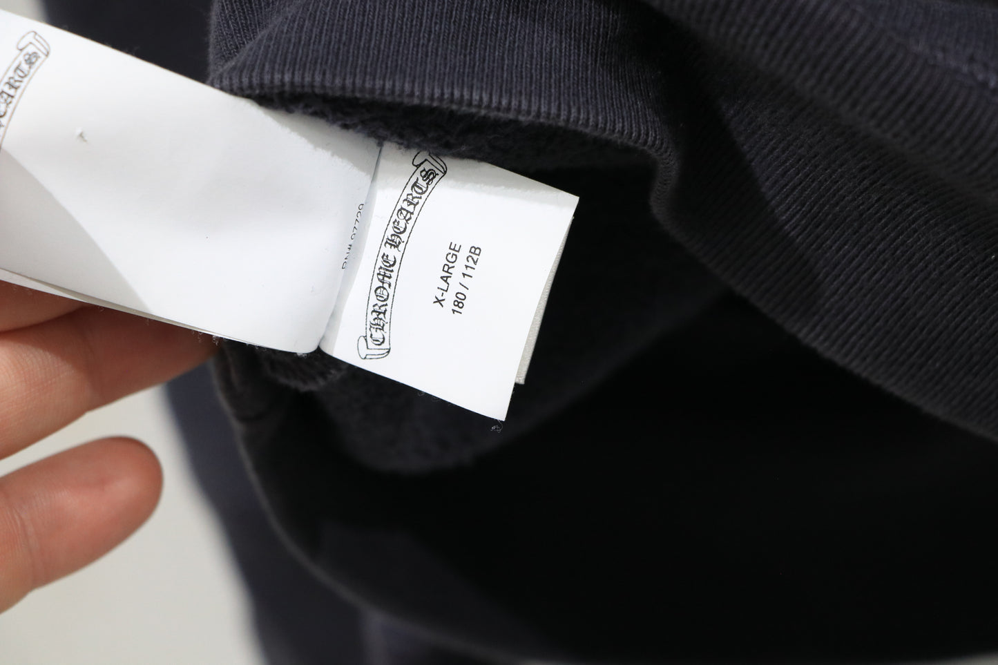 Chrome Hearts Paper Jam Hoodie Navy XL Cotton Leather Cross Patch | AVNTGRDNY NYC