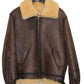 Schott Classic B-3 Sheepskin Leather Bomber Jacket Size 40