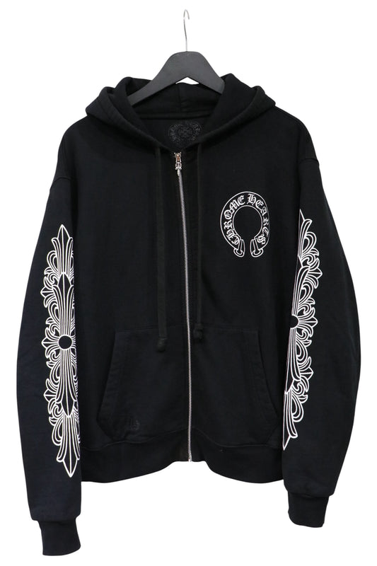 Chrome Hearts Floral Horseshoe Thermal Zip Up Black Size S | AVNTGRDNY NYC