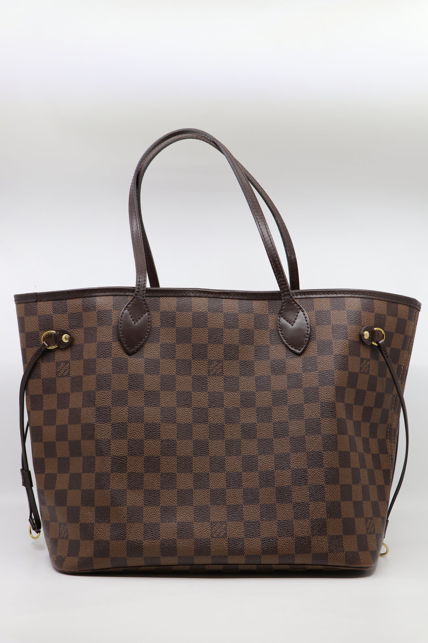 Louis Vuitton Neverfull MM Damier Ebene Rose Ballerine Bag