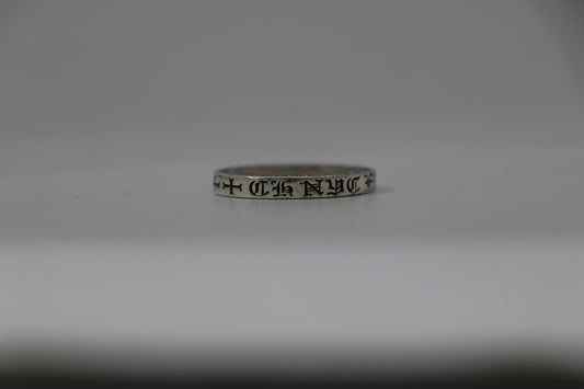 Chrome Hearts 3MM Spacer NYC Fuck You Ring Size 6.5
