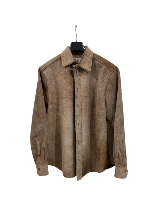 Loewe Overshirt Calf Hair ‘Ice’ Runway Sample Size 46