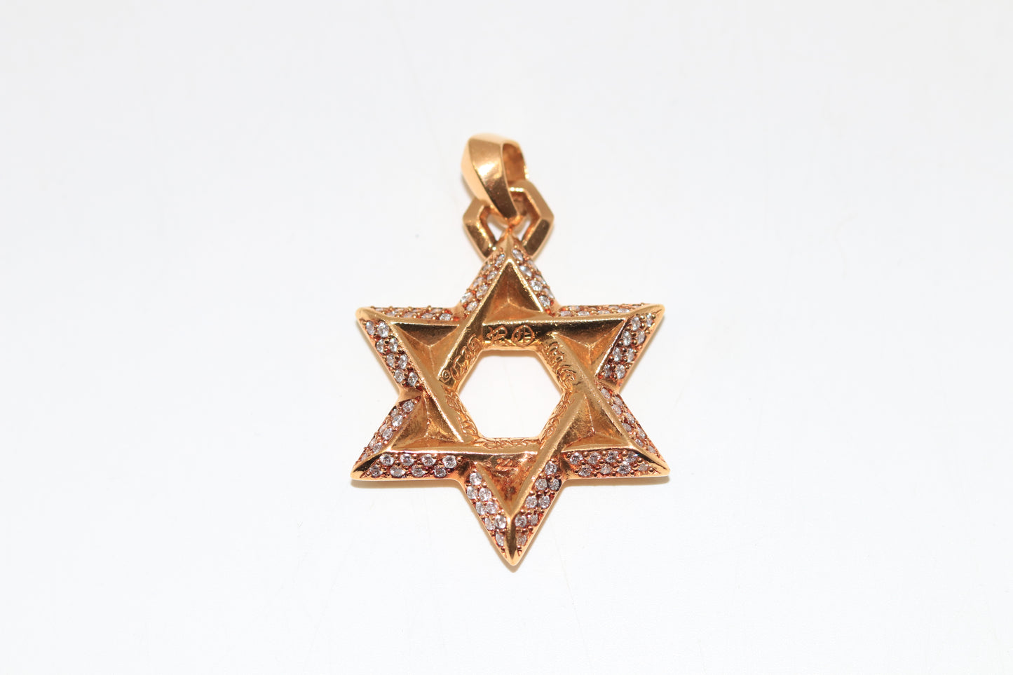 Chrome Hearts 22K Gold Large Star of David with Diamonds