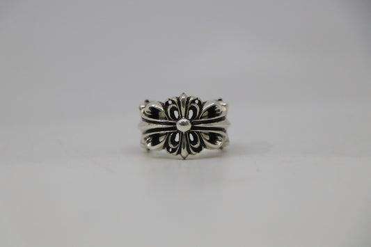 Chrome Hearts Double Floral Ring Size 7