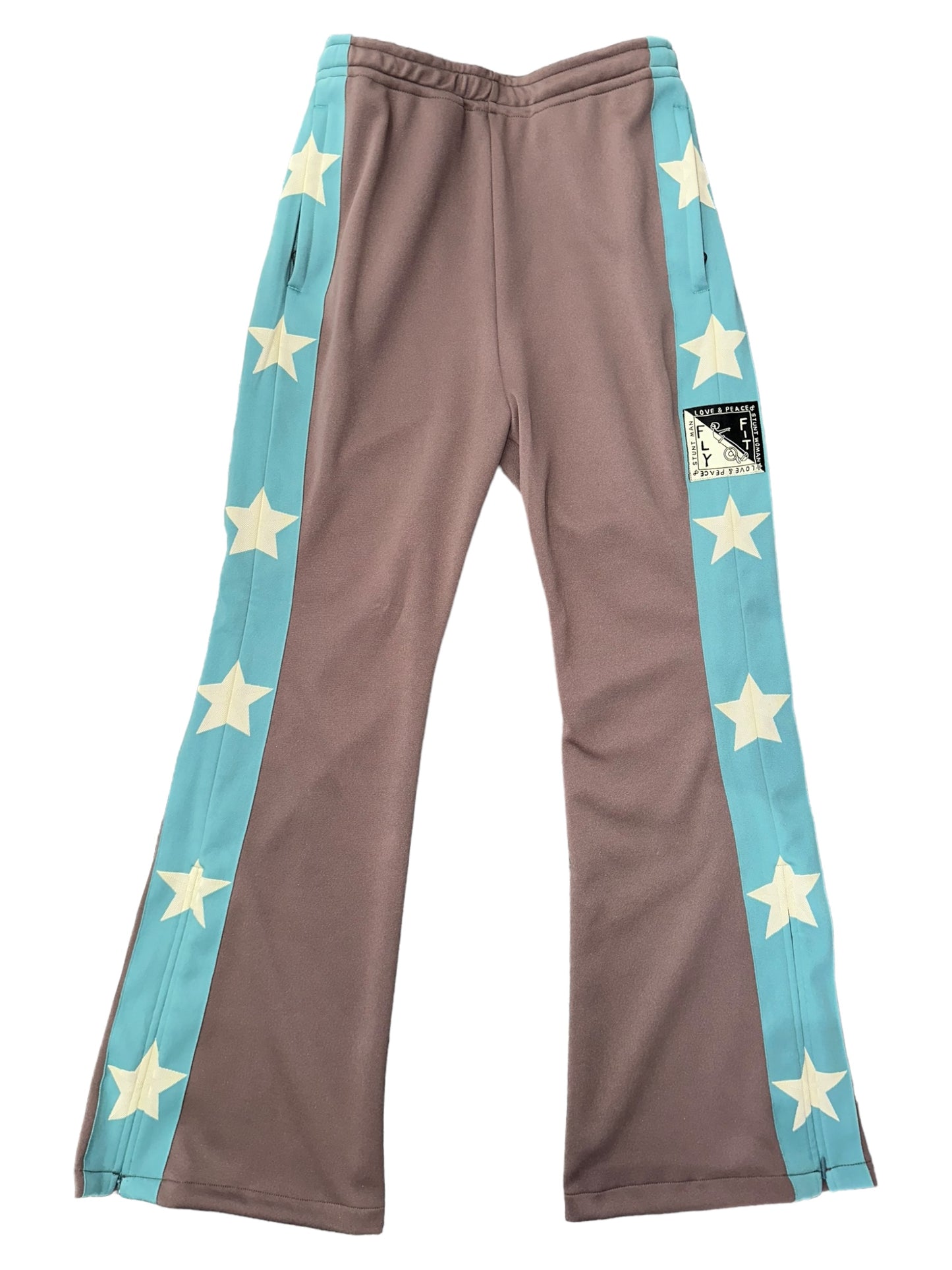 Kapital Stuntman Flared Track Pant Brown/Teal/Tan