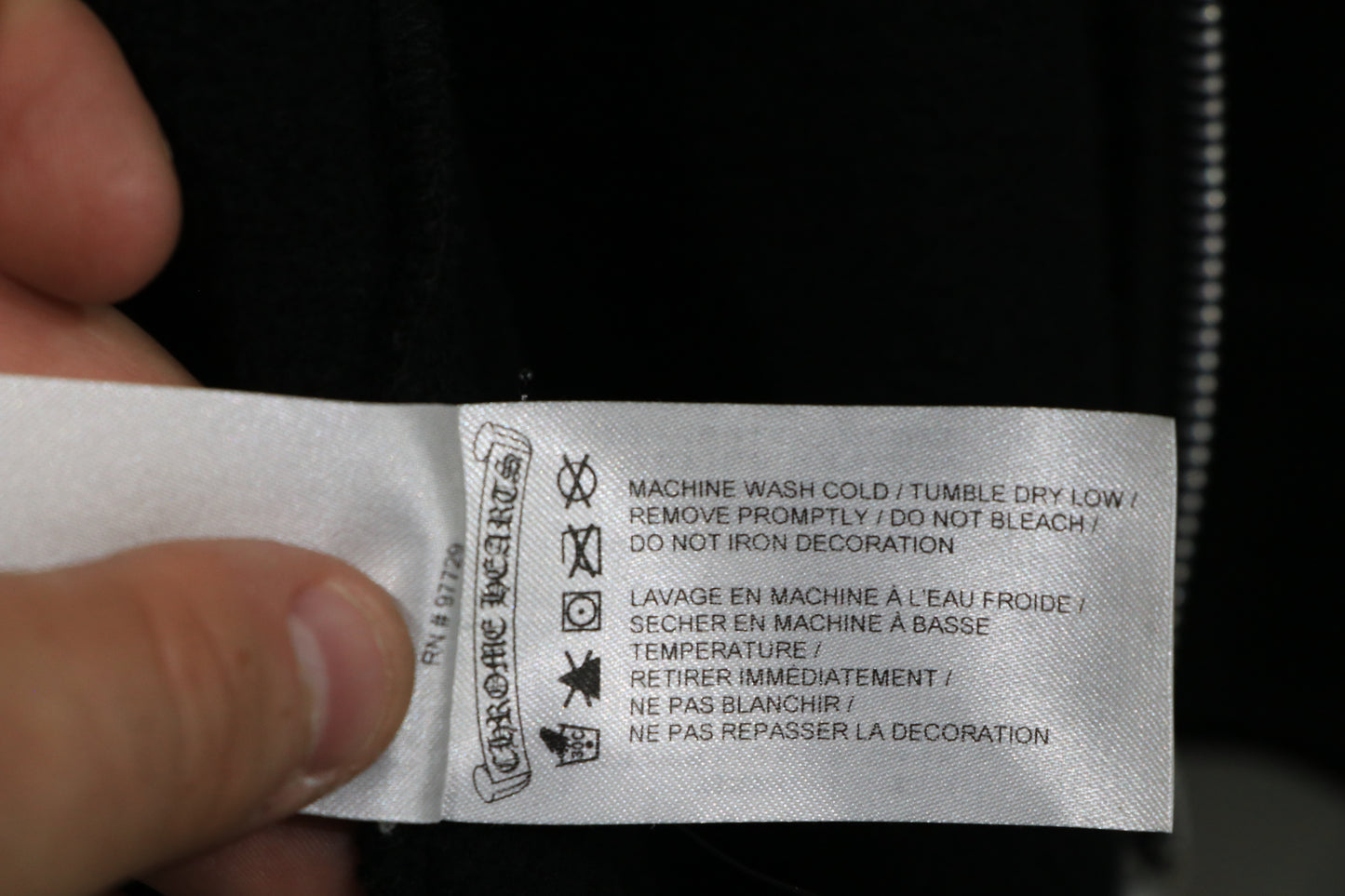 Chrome Hearts Vertical Logo Zip Up Hoodie Size XXL| AVNTGRDNY NYC