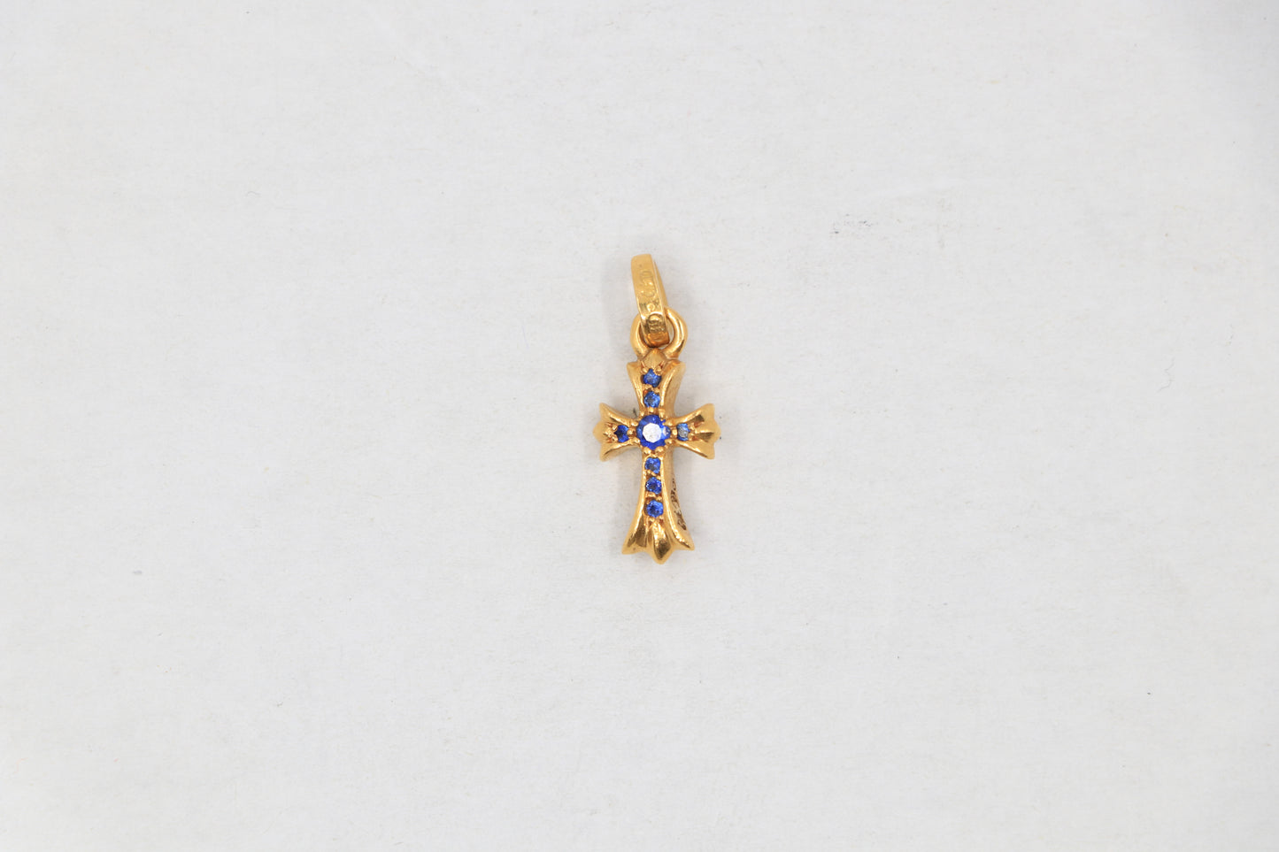 Chrome Hearts 22K Baby Fat Charm Pavé Blue Sapphires| AVNTGRDNY NYC