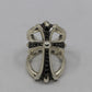 Chrome Hearts Infinity Ring Silver with Pavé Black Diamonds Size 10 New | AVNTGRDNY NYC